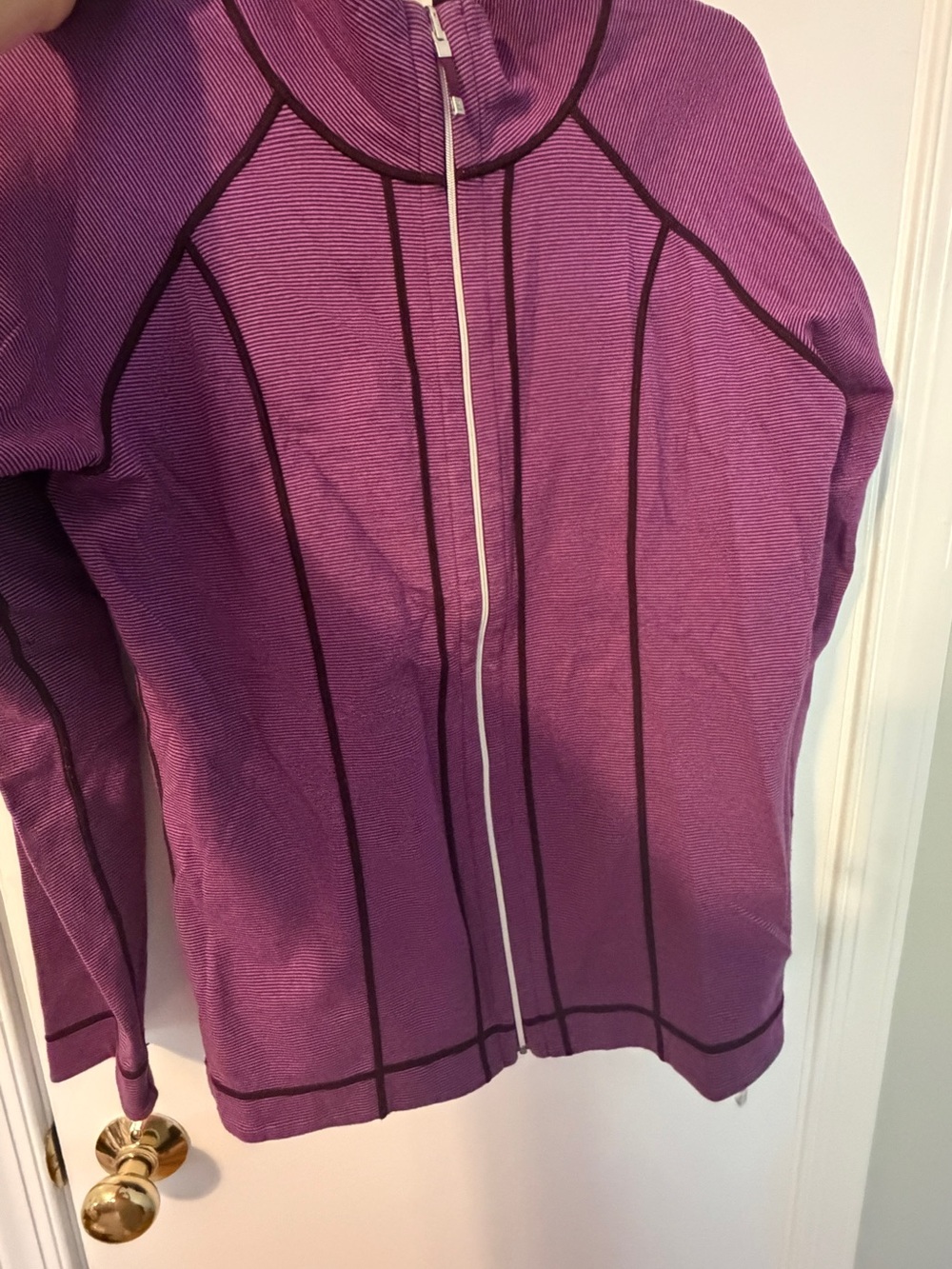 Kirkland Signature Purple Full-Zip Jacket with Dark Contrast Piping